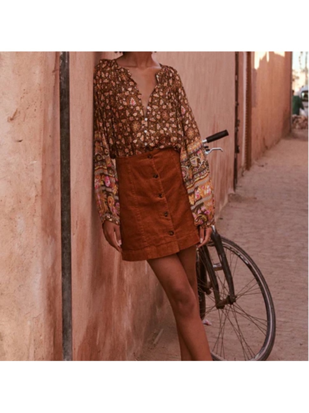 SIZE SWAP Spell have s need m Faye cord skirt Rust Corduroy Mini Skirt